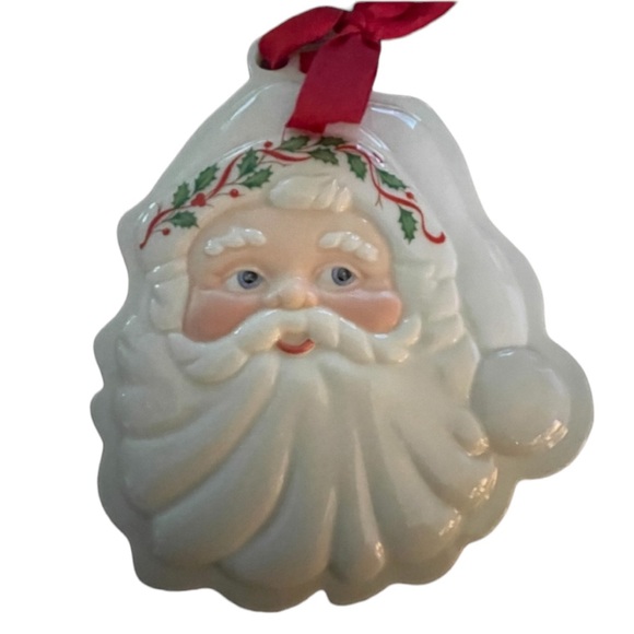 Lenox Christmas Holiday Santa Cookie Press Hanging Ornament - Picture 1 of 5